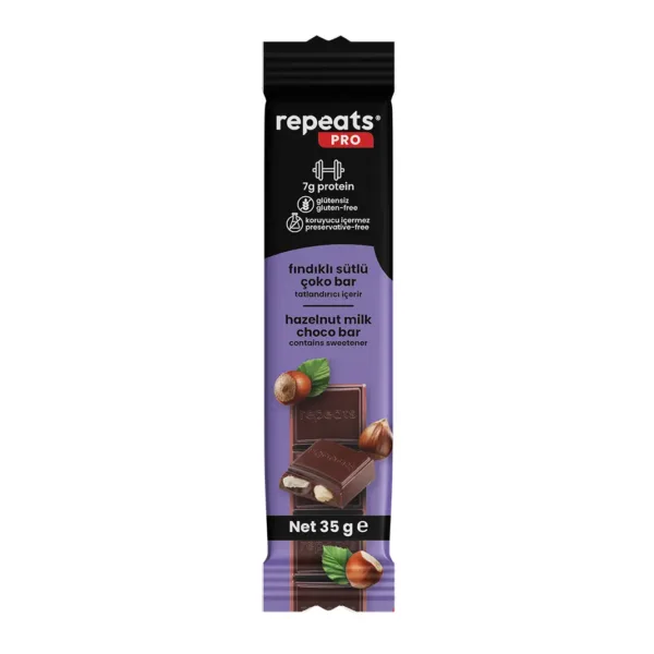 Yüksek Proteinli Fındıklı Sütlü Çoko Bar 35gr