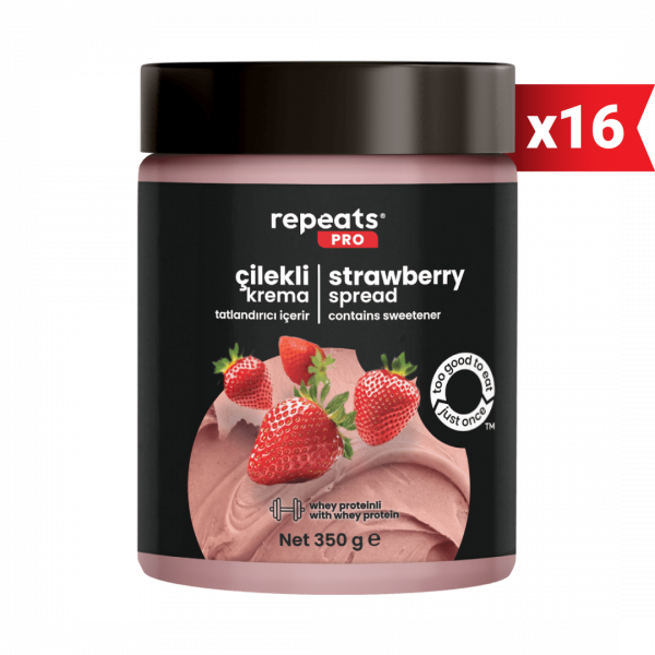 Yüksek Proteinli Çilekli Krema 350gr X 16 Adet