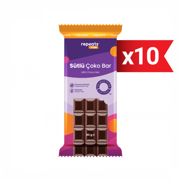 Sütlü Çoko Bar 80gr X 10 Adet